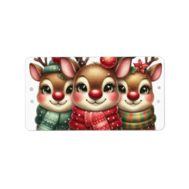 Ho Ho Ho Weihnachtskarte Adressaufkleber