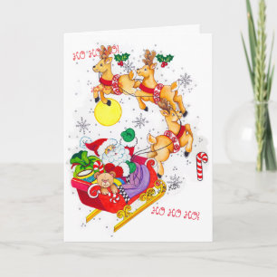 Ho! Ho! Ho! Weihnachtskarte Einladung