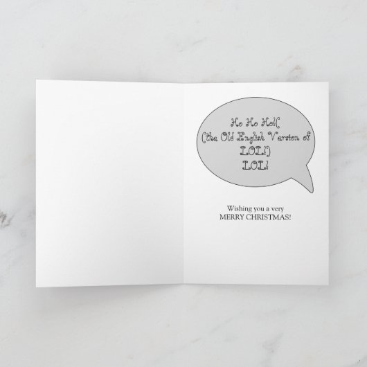 Ho! Ho! Ho! Weihnachtskarte Einladung (Innenseite)