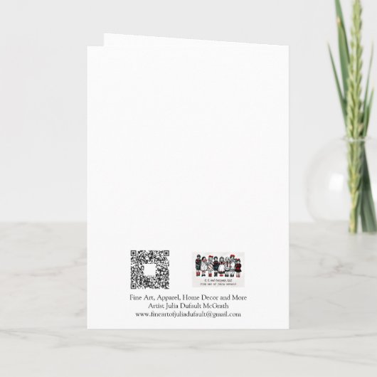 Ho! Ho! Ho! Weihnachtskarte Einladung (Rückseite)