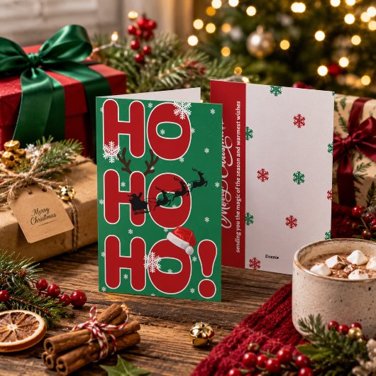 Ho Ho Ho Weihnachtskarte Feiertagskarte