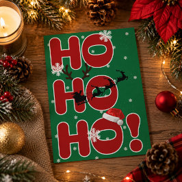 Ho Ho Ho Weihnachtskarte Feiertagskarte