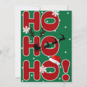 Ho Ho Ho Weihnachtskarte Feiertagskarte (Vorderseite)