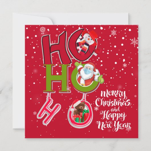 HO HO HO WeihnachtskARTE Karte (Vorderseite)