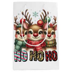 Ho Ho Ho Weihnachtskarte Mittlere Geschenktüte