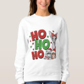 Ho Ho Ho Weihnachtskatzen Sweatshirt (Vorderseite)