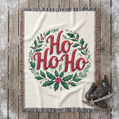 Ho Ho Ho Weihnachtskranz-Typografie-Design Decke