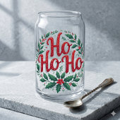 Ho Ho Ho Weihnachtskranz-Typografie-Design Dosenglas