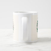 Ho Ho Ho Weihnachtskranz-Typografie-Design Jumbo-Tasse (Rückseite)