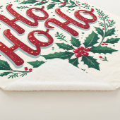 Ho Ho Ho Weihnachtskranz-Typografie-Design Sherpadecke (3/4)