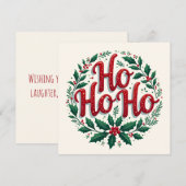 Ho Ho Ho Weihnachtskränze-Typografie-Design (Vorne/Hinten)