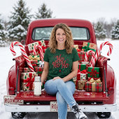 Ho Ho Ho Weihnachtskränze-Typografie-Design T-Shirt