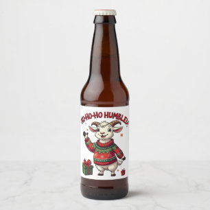 Ho Ho Ho Weihnachtsmann Hut Weihnachten Weihnachts Bierflaschenetikett