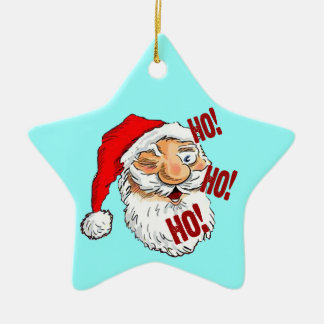 Ho Ho Ho Weihnachtsmann Keramikornament
