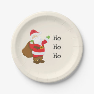 Ho Ho Ho Weihnachtsmann Pappteller