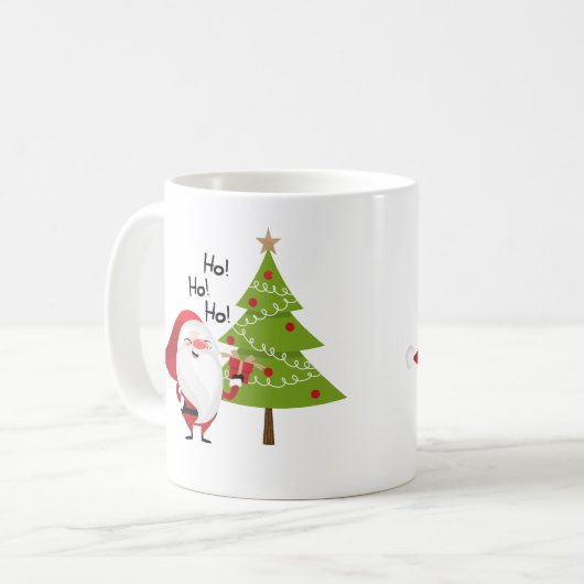 Ho, Ho, Ho, Weihnachtsmann, Weihnachten Kaffeetasse (Vorderseite Links)