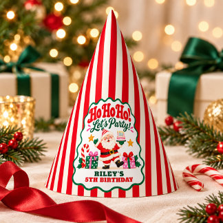 Ho Ho Ho Weihnachtsmann Weihnachtsgeburtstag Rot W Partyhütchen