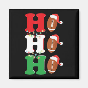 Ho Ho Ho Weihnachtsmannmütze American Football Spa Magnet