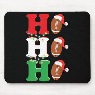 Ho Ho Ho Weihnachtsmannmütze American Football Spa Mousepad