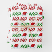 Ho Ho Ho Weihnachtsmannmütze Weihnachtsgrün Geschenkpapier Set (Beispiel)