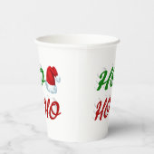 Ho Ho Ho Weihnachtsmannmütze Weihnachtsgrün Pappbecher (Rechts)