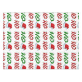 Ho Ho Ho Weihnachtsmannmütze Weihnachtsgrün Tischdecke (Vorderseite (Horizontal))