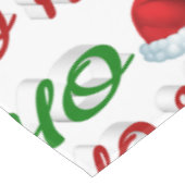 Ho Ho Ho Weihnachtsmannmütze Weihnachtsgrün Tischdecke (Schrägansicht)