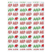 Ho Ho Ho Weihnachtsmannmütze Weihnachtsgrün Tischdecke (Vorderseite)