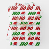 Ho Ho Ho Weihnachtsmannmütze Weihnachtsgrün Typogr Geschenkpapier Set (Beispiel)