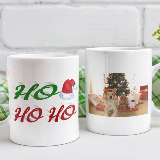 Ho Ho Ho Weihnachtsmannmütze Weihnachtsschreiben F Kaffeetasse
