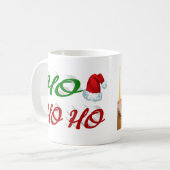 Ho Ho Ho Weihnachtsmannmütze Weihnachtsschreiben F Kaffeetasse (Vorderseite Links)