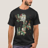 Ho Ho Ho Weihnachtspatchwork T-Shirt (Vorderseite)