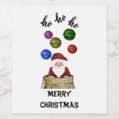 Ho Ho Ho Weinetikett (Einzelnes Label)