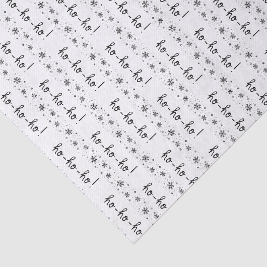 Ho - Ho - Ho! Weiß und Schwarz Seidenpapier (Ausschnitt)