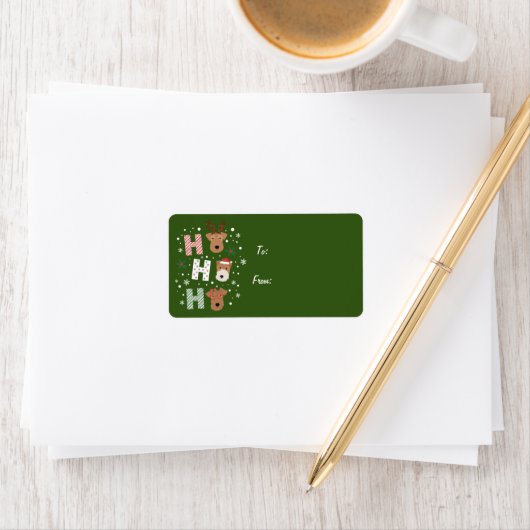 Ho Ho Ho Welsh Terrier Frohe Weihnachten Adressaufkleber (Insitu)