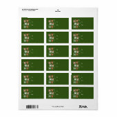 Ho Ho Ho Welsh Terrier Frohe Weihnachten Adressaufkleber (Vorne)