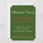 Ho Ho Ho Welsh Terrier Frohe Weihnachten Einladung (Rückseite)