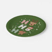 Ho Ho Ho Welsh Terrier Frohe Weihnachten Pappteller (Schrägansicht)