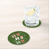 Ho Ho Ho Welsh Terrier Frohe Weihnachten Runder Pappuntersetzer (Vor Ort)