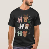 Ho Ho Ho Welsh Terrier Frohe Weihnachten T-Shirt (Vorderseite)