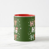 Ho Ho Ho Welsh Terrier Frohe Weihnachten Tasse (Zentrum)