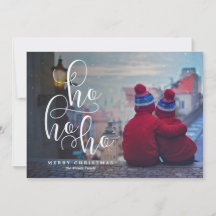 Ho Ho Ho White Overlay Holiday Foto