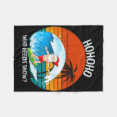 Ho Ho Ho Who Needs Snow Christmas In July Funny Sa Fleecedecke (Vorderseite (Horizontal))