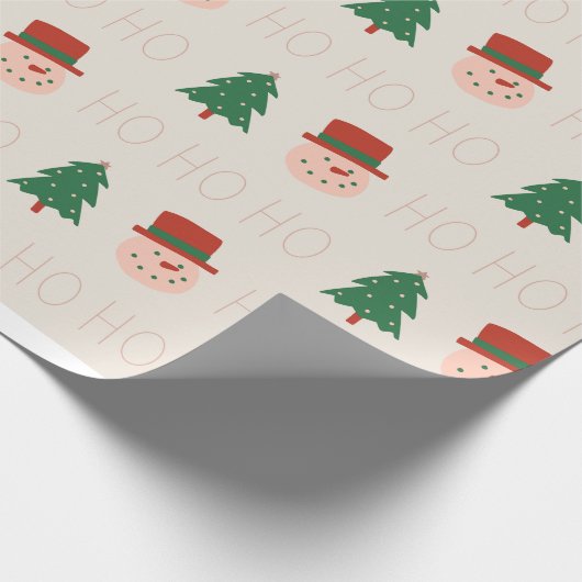 Ho Ho Ho Wrapping Papper Geschenkpapier (Ecke)