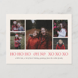 HO HO HO XO XO XO Belated Holiday Postkarte
