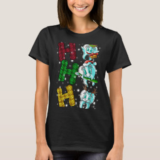 Ho Ho Ho Zähne Weihnachtsmann Zahnarzt Hässliches T-Shirt