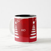 HO HO HO ZWEIFARBIGE TASSE (Vorderseite Links)