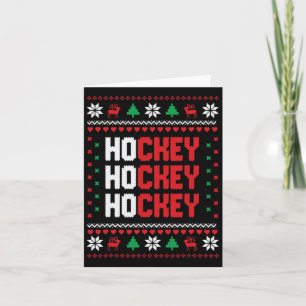 Ho Ho Hockey Ugly Christmas Sweater Holiday Holida Karte