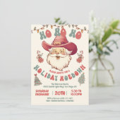 Ho Ho Hoedown Cowboy Weihnachtsfeiertag Party Einladung (Stehend Vorderseite)