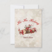 Ho Ho Hoing seit 1890 Weihnachtsgrüße Karte (Vorderseite)